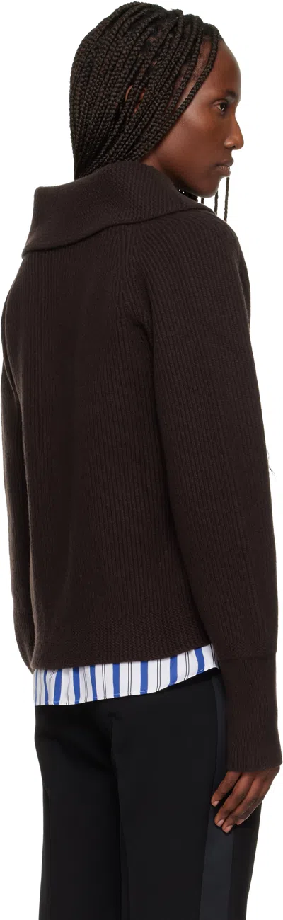 Wales Bonner Brown 'the Solace' Cardigan In Brown