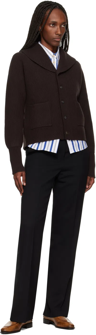 Wales Bonner Brown 'the Solace' Cardigan In Brown