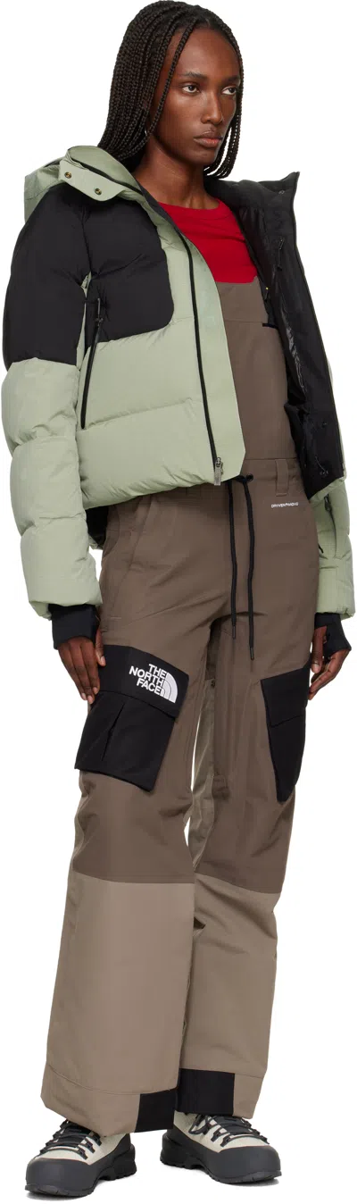 The North Face Green Cold Spell Cropped Down Snow Jacket In Green