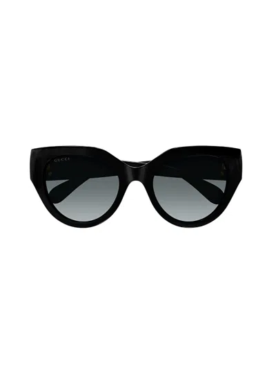 Gucci Gg1408s 001 Butterfly Sunglasses In Grey