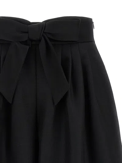Valentino Garavani Bow Bermuda Shorts Bermuda And Short Black In Black