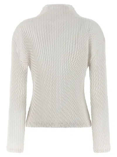 Issey Miyake Sleek Pleats Cardigan In Gray