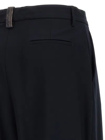 Fabiana Filippi Wide Range Of Trousers Pants Blue In Black