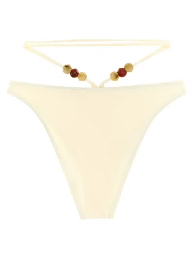Magda Butrym Re26 Bikini Briefs Strappy Beaded High Cut In Yellow