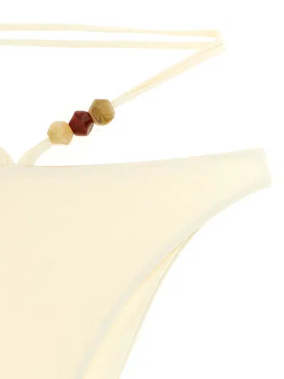 Magda Butrym Re26 Bikini Briefs Strappy Beaded High Cut In Yellow