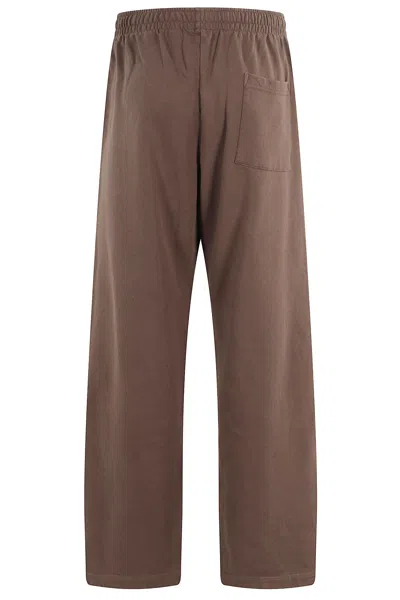 Sporty &amp; Rich Ny Crest Embroidered Wide Sweatpant In Purple