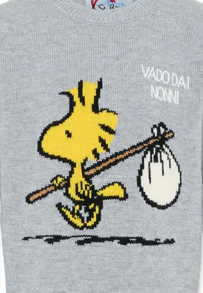 Mc2 Saint Barth Grey Sweater For Boy With Woodstock In Gray