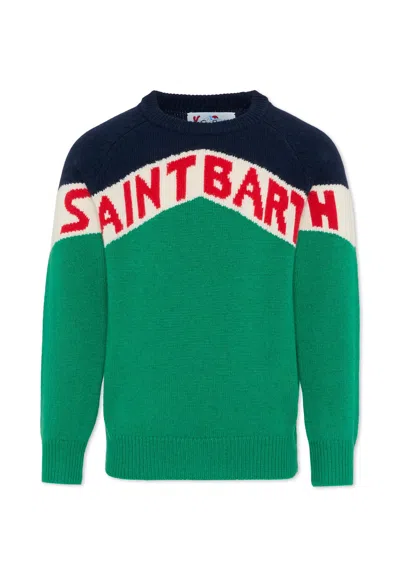 Mc2 Saint Barth Multicolor Sweater For Boy With Logo In Multi