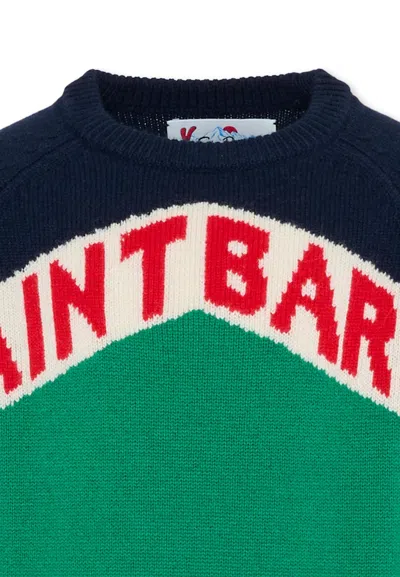Mc2 Saint Barth Multicolor Sweater For Boy With Logo In Multi