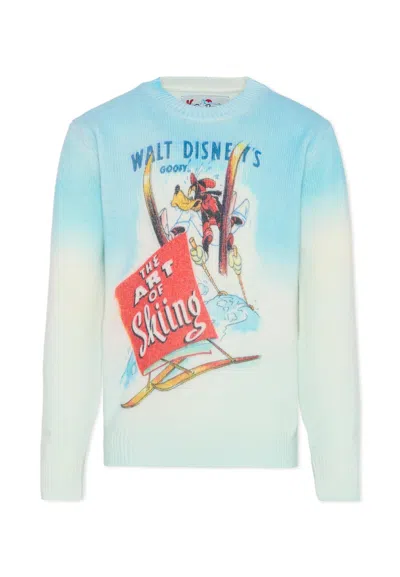 Mc2 Saint Barth Light Blue Sweater For Boy With Goofy In Blue