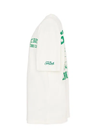 Mc2 Saint Barth Ivory T-shirt For Boy With Snoopy Print In White