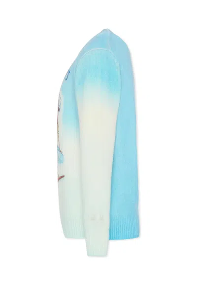 Mc2 Saint Barth Light Blue Sweater For Boy With Goofy In Blue