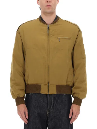 Visvim Brown Solid Mock Collar Jacket In Brown