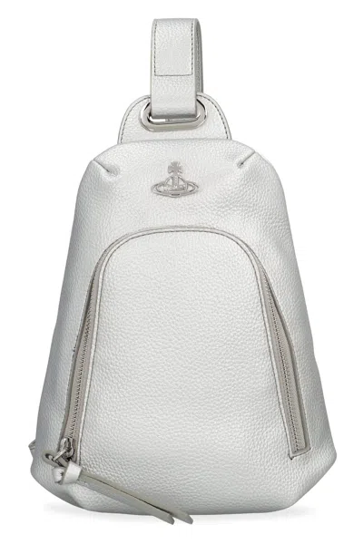 Vivienne Westwood Shoulder Bag In Eco Leather In Silver
