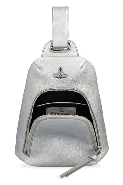 Vivienne Westwood Shoulder Bag In Eco Leather In Silver