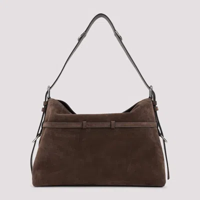 Givenchy Black Calf Leather Bos Taurus Shoulder Bag In Brown