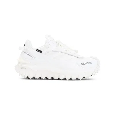 Moncler White Fabric Trailgrip Gtx Sneakers In Multi