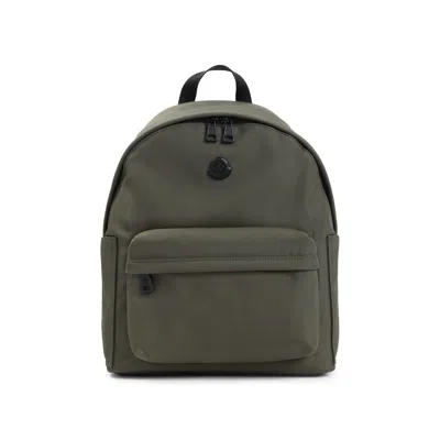 Moncler Pierrick Backpack Adjustable Straps Top Handle In Green