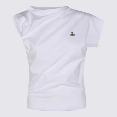 Vivienne Westwood Hebo Draped Cotton Top In White