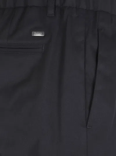 Herno Master Nylon Trousers Pockets In Blue