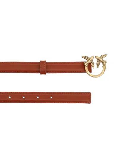 Pinko Love Berry Belt In Brown