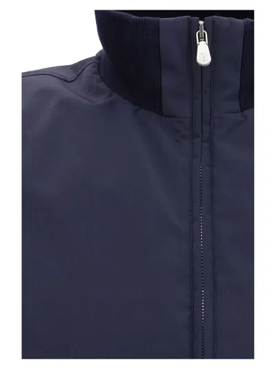 Brunello Cucinelli Men Sleeveless Vest Jacket In Blue
