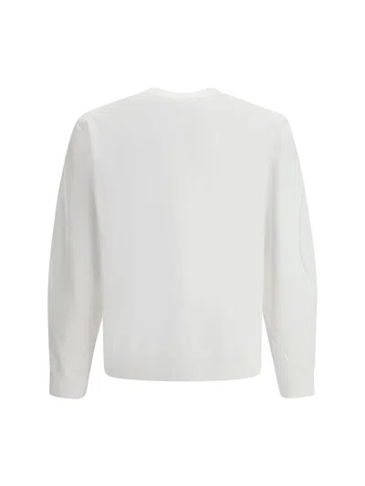 Givenchy White Couture Seam Sweatshirt With Embroidered Logo Men In White
