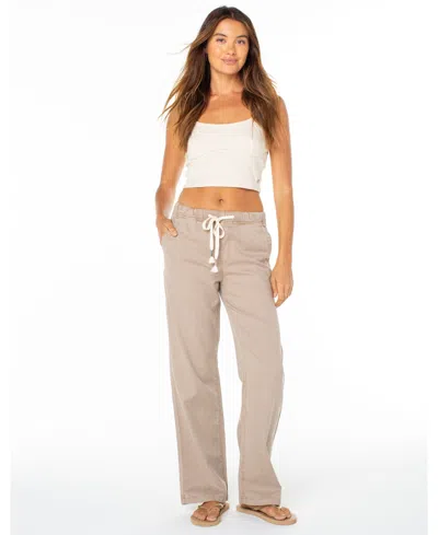 Roxy Women's Sunset Dream Mid-rise Twill Pants In Neutral