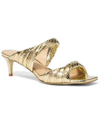 Michael Kors Michael  Women's Kiana Kitten Heel Sandals In Neutral