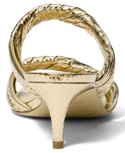 Michael Kors Michael  Women's Kiana Kitten Heel Sandals In Neutral