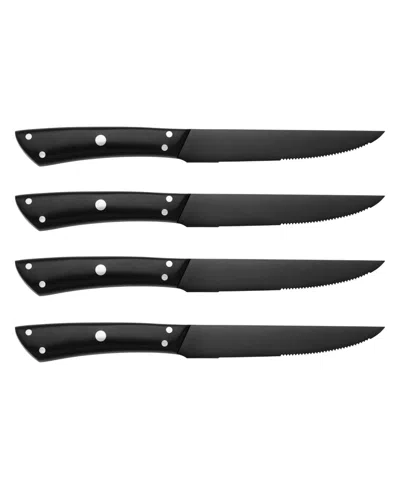 Henckels Noir 4-pc. Steak Knife Set In Black