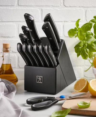 Henckels Noir 13-pc. Knife Block Set In Black