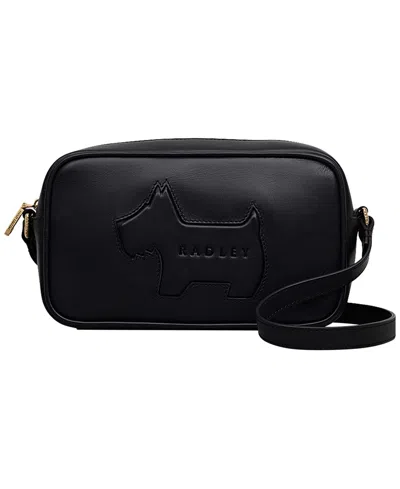 Radley London Hadley Lane Applique Dog Small Zip-top Cross Body Handbag In Black