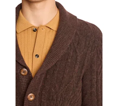 Paisley & Gray Shawl Collar Cardigan In Brown