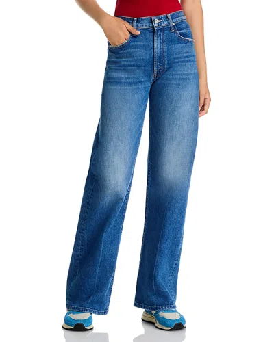 Mother The Mid Rise Lasso Sneak Jeans In Get Two Birds Stoned In Multi