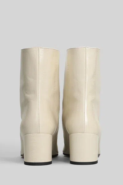Aldo Castagna Sandy High Heels Ankle Boots In Beige Leather In Neutral