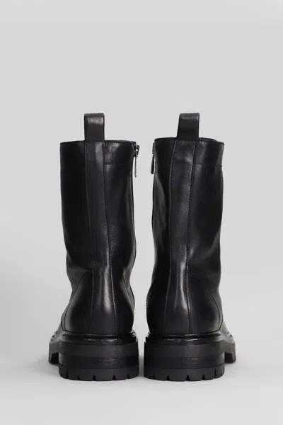 Elena Iachi Lace-up Leather Boots In Black