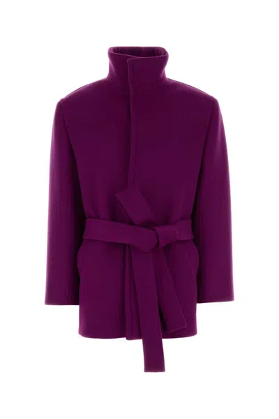 Saint Laurent Coats In Purple