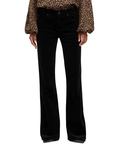 7 For All Mankind The Leggy Bootcut Jeans In Velvet Black In Black