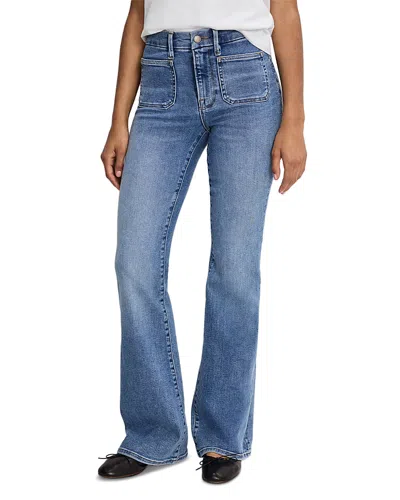 Good American Good Legs Flare Jeans In Indigo1149 In Blue