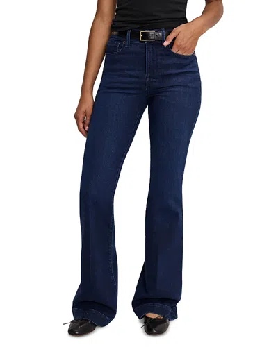 Good American Good Legs Flare Compression Jeans In Indigo1150 In Blue