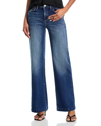 L'agence Scottie High Rise Wide Leg Jeans In Gladstone In Blue