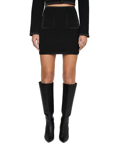 L'agence Cassiopeia Binding Mini Skirt In Black