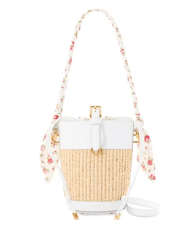 Dolce & Gabbana Woven Bucket Bag In Neutral