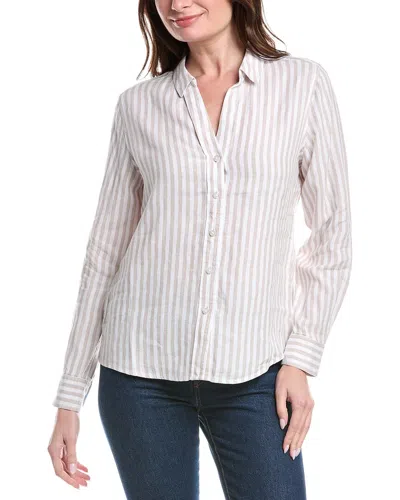 Tommy Bahama Cabana Stripe Linen Shirt In White