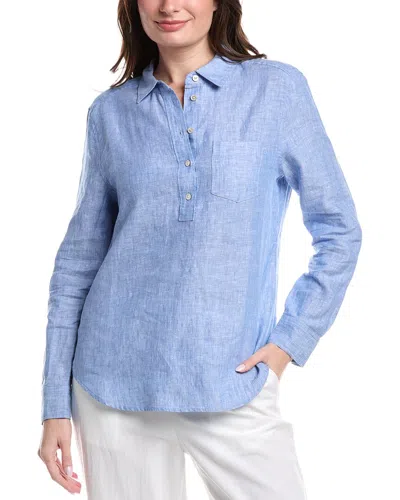 Tommy Bahama Coastalina Linen Popover Shirt In Blue
