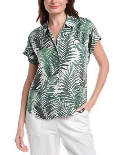 Tommy Bahama Leaf Of Luxury Silk Camp Shirt In Green