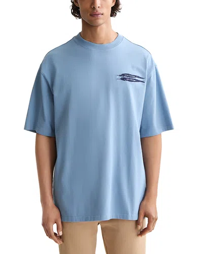 Scotch & Soda Loose-fit Artwork Tee In Blue