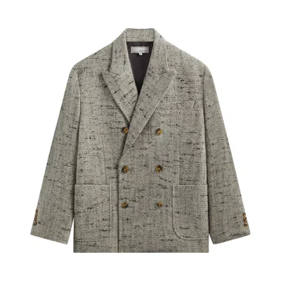 Pre-owned Kith & Kin Tweed Julius Blazer 'fin' | Grey | Men's Size 50 In Gray