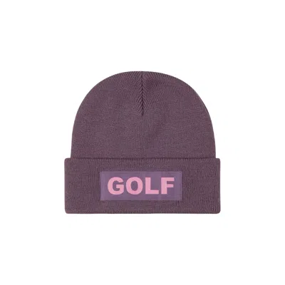 Pre-owned Golf Wang Woven Logo Beanie 'purple' | Men's Size Onesize
